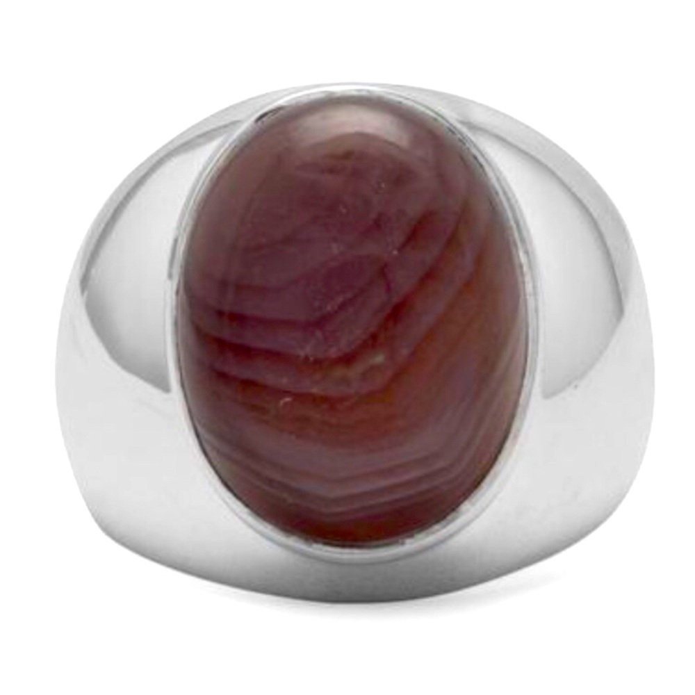 Oval Botswana Agate Ring